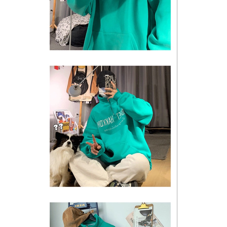 Áo Khoác polo Có Khóa Kéo Thêu Chữ Phong Cách Hàn Quốc Cho Nam