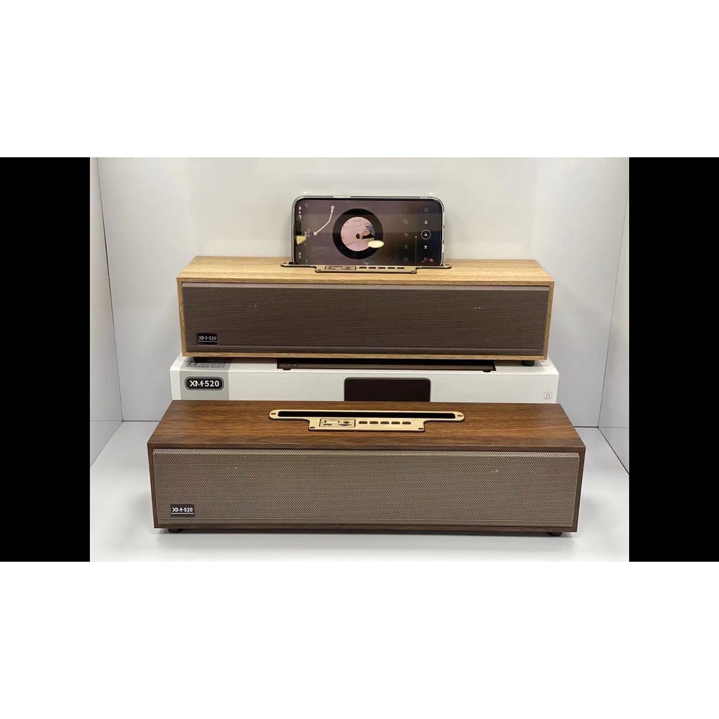 Loa Bluetooth Võ Gỗ XM-520 20W - Loa XM 520 Âm Thanh Cực Đỉnh Thiết Kế Sang Trọng Bass Siêu Trầm Siêu Ấm - BH 12 Tháng