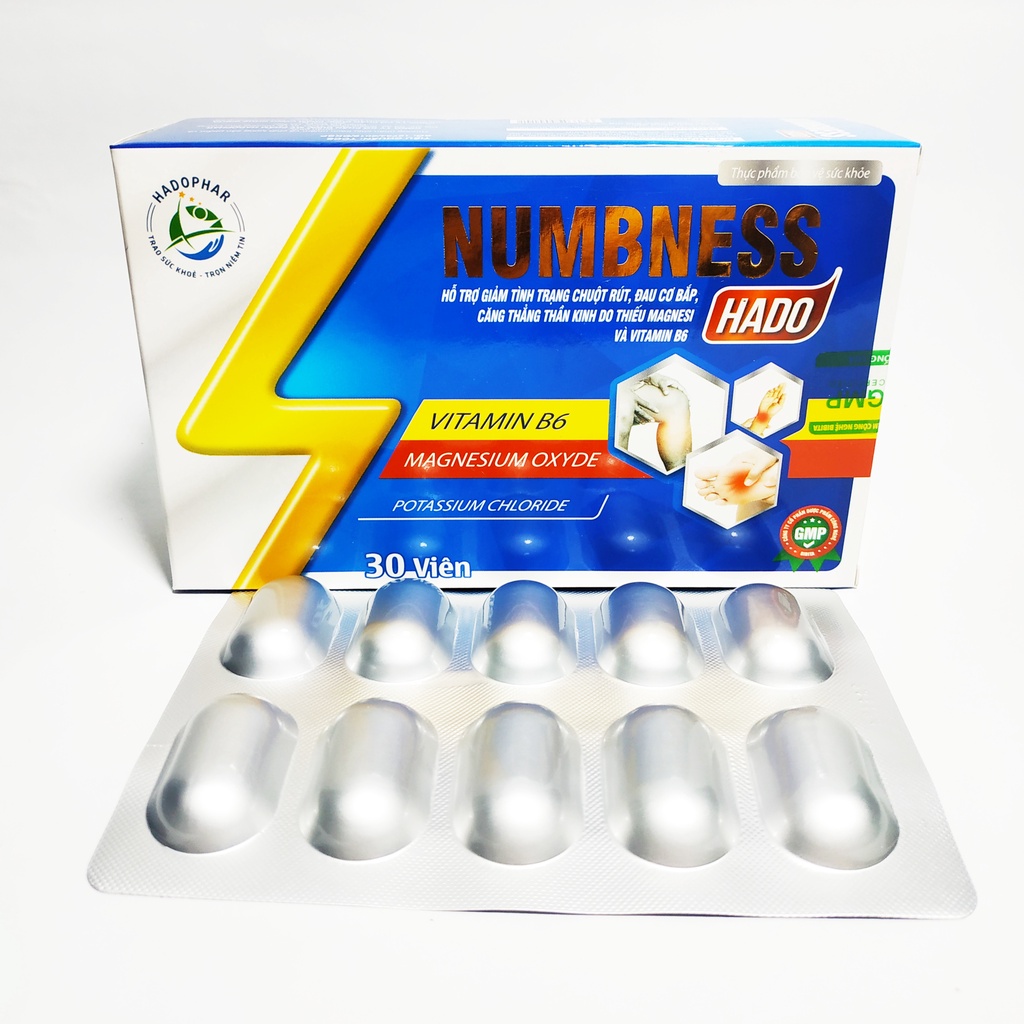 Viên Uống Giảm Co Cơ Chuột Rút, Tê Bì Chân Tay, Đau Cơ Bắp Căng Thẳng Thần Kinh - Bổ Sung Magie Vitamin B6 - Numbness