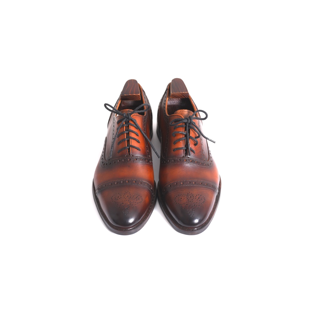 Medallion Cap Toe Oxford Patina