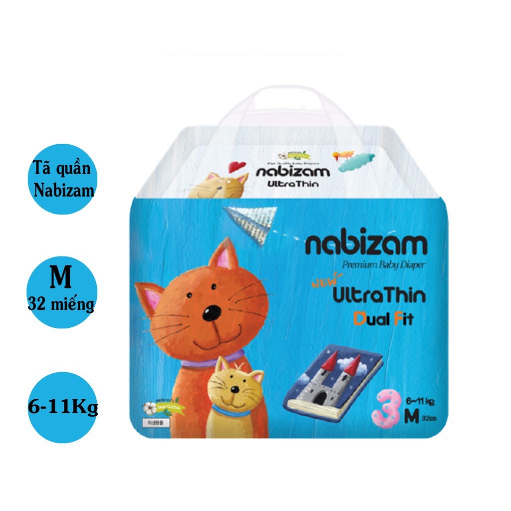 Tã/Bỉm NABIZAM Nội Địa Hàn Cao Cấp Các Size dán/quần NB/S/M/L/XL/2XL/3XL