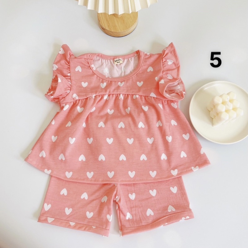 Đồ bộ tay bèo babydoll bé gái