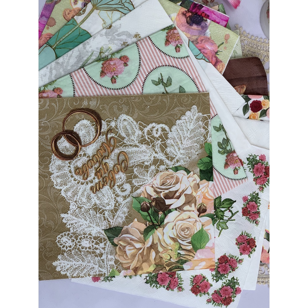 Khăn giấy ăn decoupage