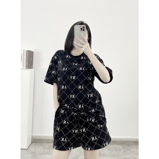 Áo thun MLB thời trang Nam Nữ cotton 4c logo N/y mono Xuất xịn