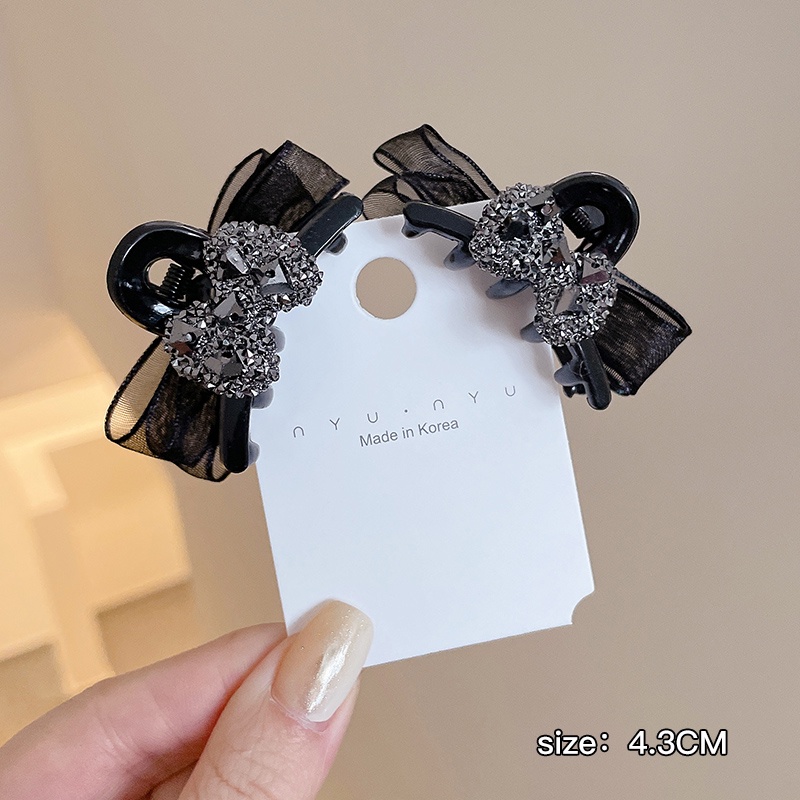 1 Cặp Kẹp Tóc Nơ Lưới Xinh Xắn Cho Bé Gái