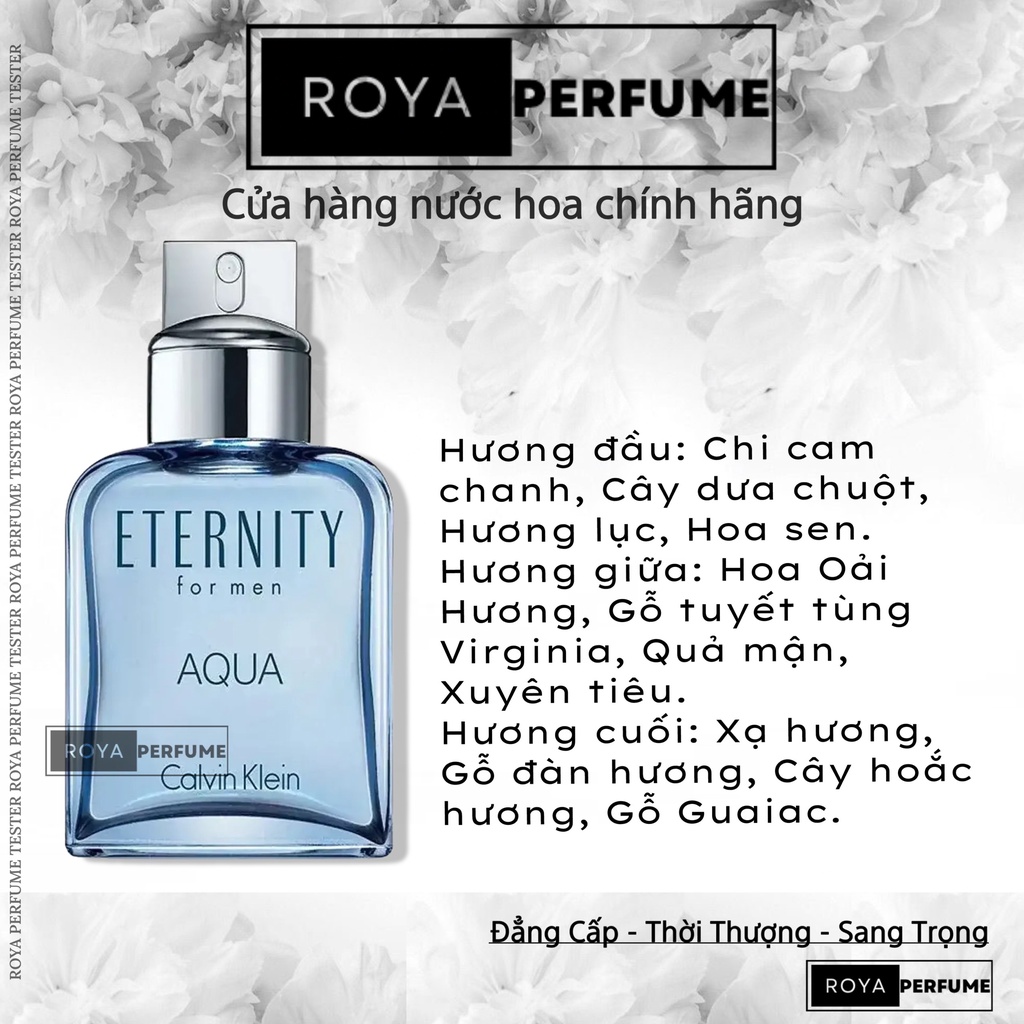 -𝑹𝑶𝑱𝑨- Nước Hoa Nam Calvin Klein Eternity Aqua EDT -𝑹𝑶𝑱𝑨-