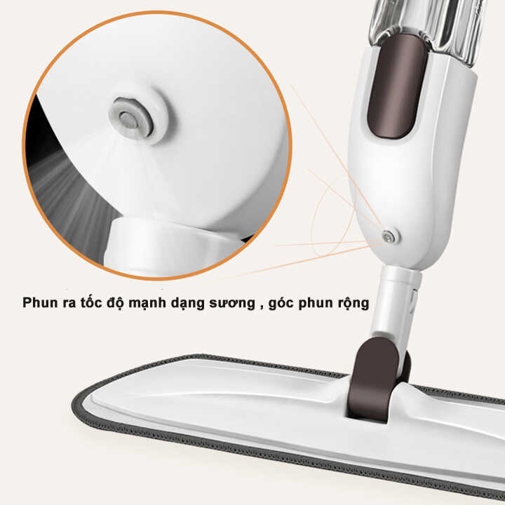 Chổi Lau Nhà Thông Minh 2In1 - Cây Lau Nhà Phun Sương Xoay 360 Độ