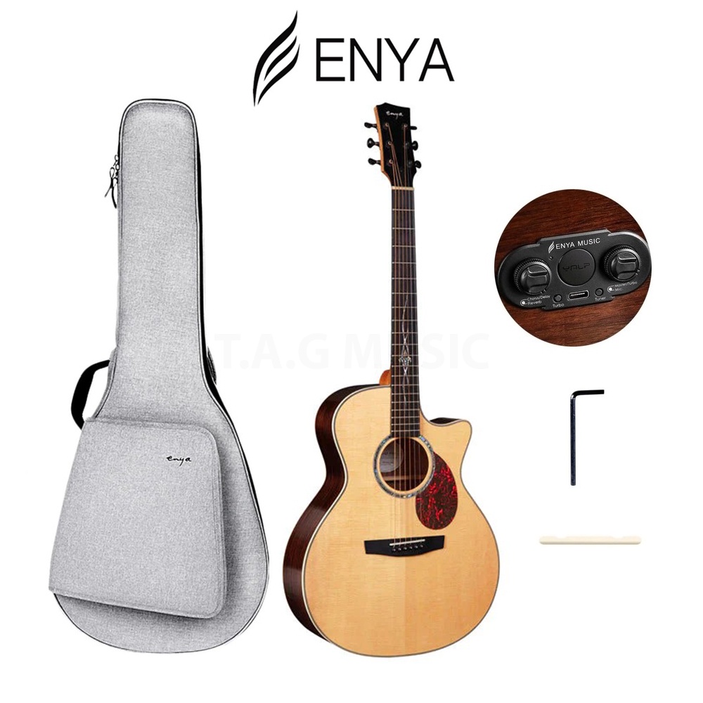 Đàn Guitar Acoustic Enya EGA-Q1 Pro EQ Chính Hãng Đầy Đủ Phụ Kiện