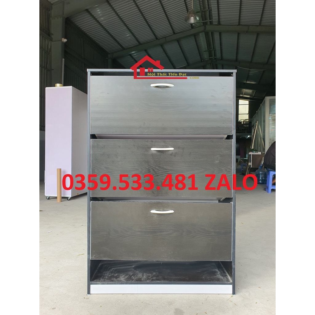 Tủ giày dép thông minh cánh lật 3 tầng đa năng màu đen sạch sẽ NEW 100%