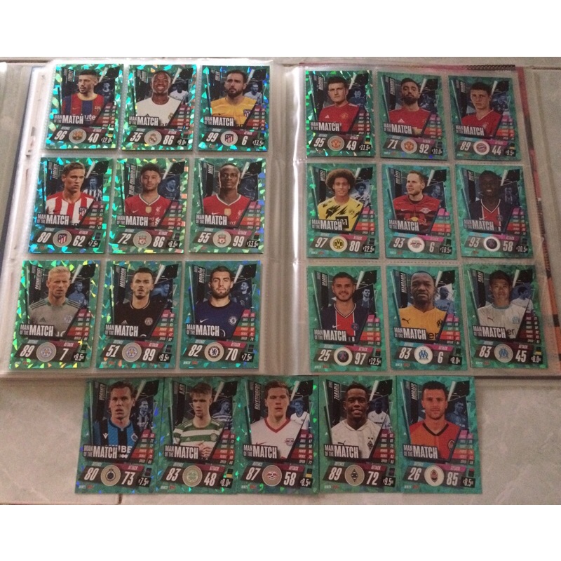 Thẻ lẻ insert match attax 20/21 ucl