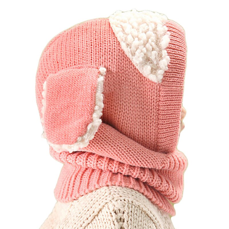 Mũ beanie Trùm Tai Hình Tai Thỏ Dễ Thương Cho Bé 1-3 Tuổi