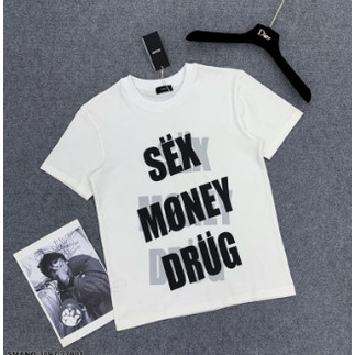 Áo Phông Nam Nữ In Nổi Chữ Sex Money Drug . Áo Phông Tay Lỡ Nam Nữ From Rộng HLT