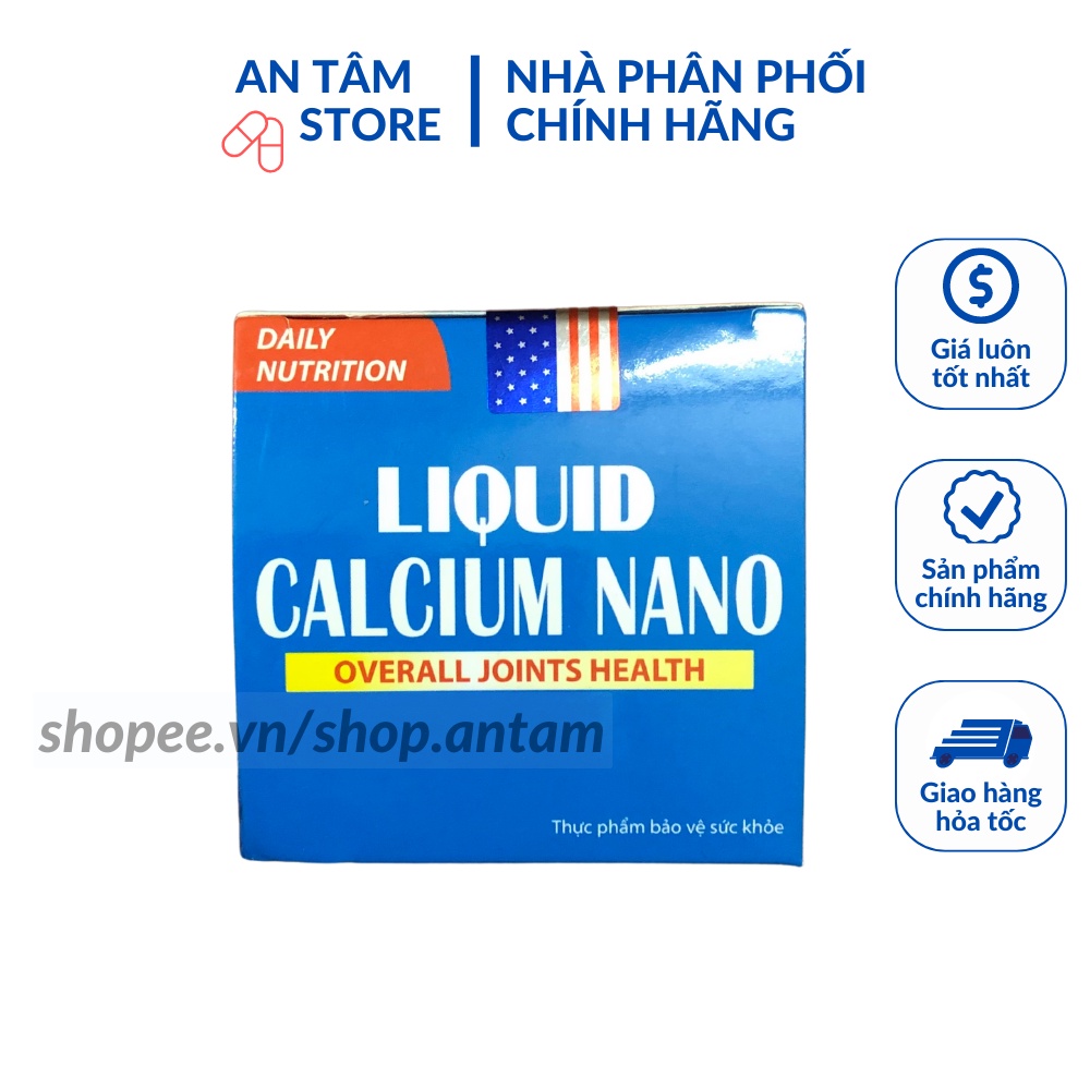 Viên uống Liquid Canxi Nano bổ sung canxi, phòng ngừa loãng xương, phát triển chiều cao, chống còi xương