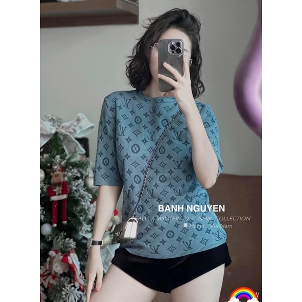 Áo len cộc tay L.V hàng QCCC