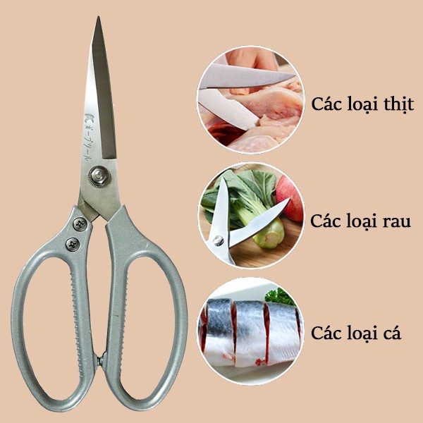 Kéo SK5 Lưỡi Thép Không Gỉ, Sản Xuất Theo Công Nghệ Nhật, Có Đồ Khui Bia, Đồ Uống Chai Cán Vàng Đầm Tay