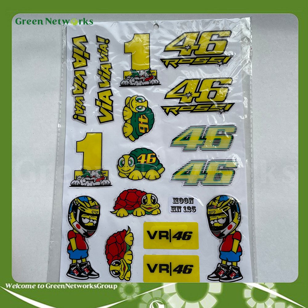 Tem dán xe máy, dán điện thoại, dán mũ bảo hiểm chống nước siêu đẹp, siêu bền GreenNetworks