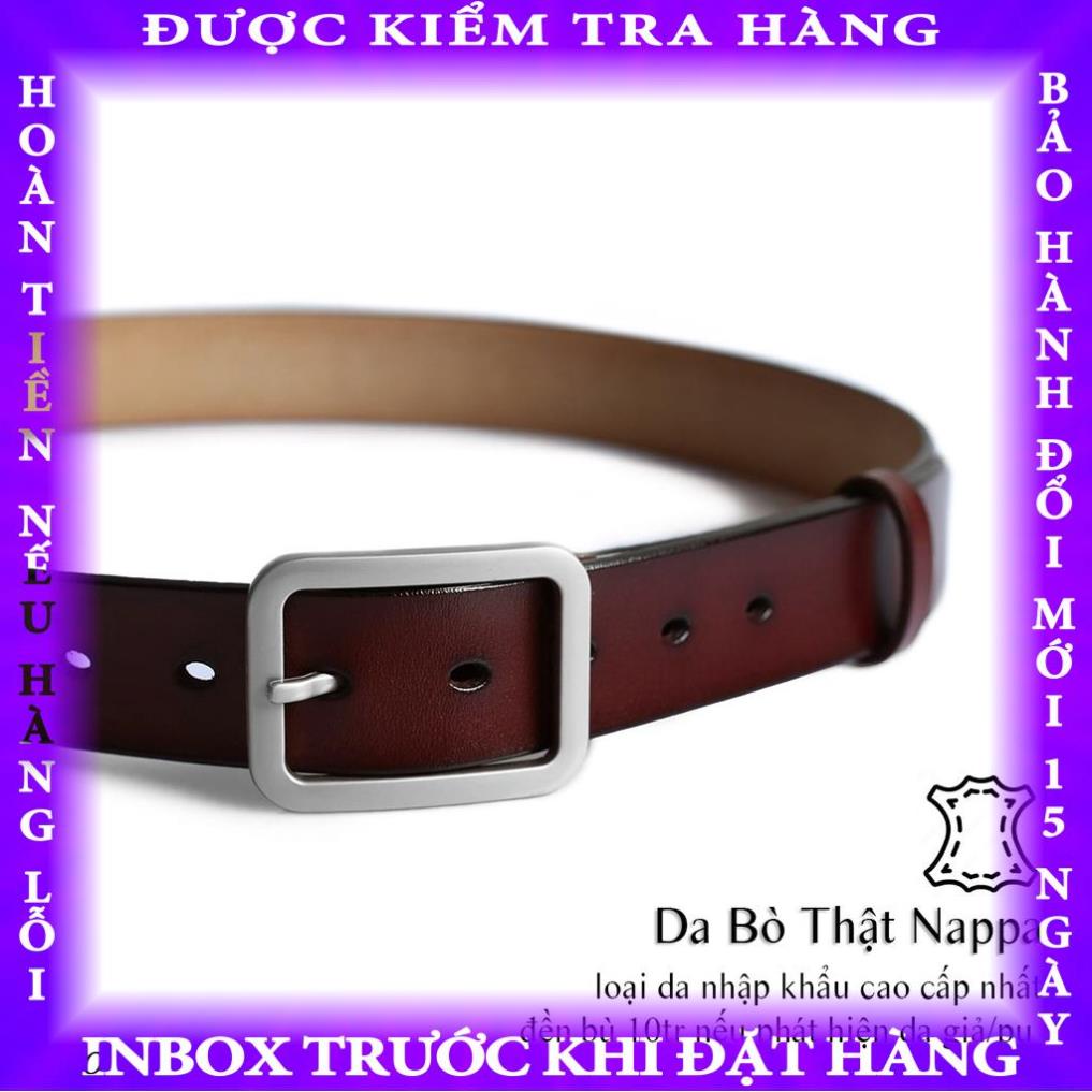 Thắt Lưng Nam Nato VUÔNG Khóa Lỗ Kim Da Bò Thật Cao Cấp Bền Đẹp Công Sở Sang Trọng Đi Học Đi Làm Bản Nhỏ hogdieu