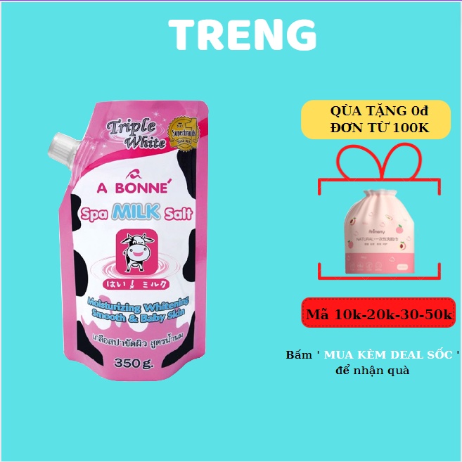Muối tắm sữa bò tẩy tế bào chết A Bonne Spa Milk Salt Thái Lan - Lấy Sạch Da Chết, Giúp Da Mịn Màng, Săn Chắc Hơn