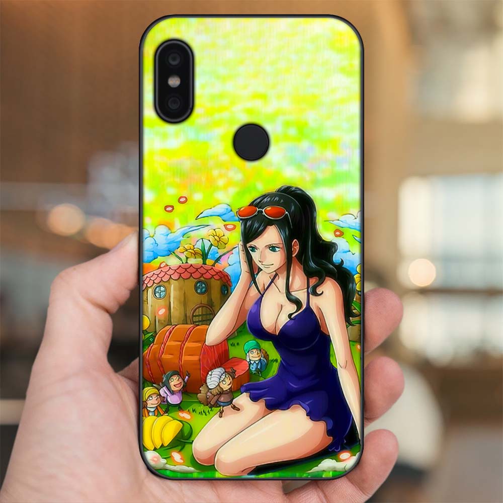 Ốp lưng Xiaomi Redmi Note 6 Pro viền đen in hình Nico Robin One Piece Đảo Hải Tặc