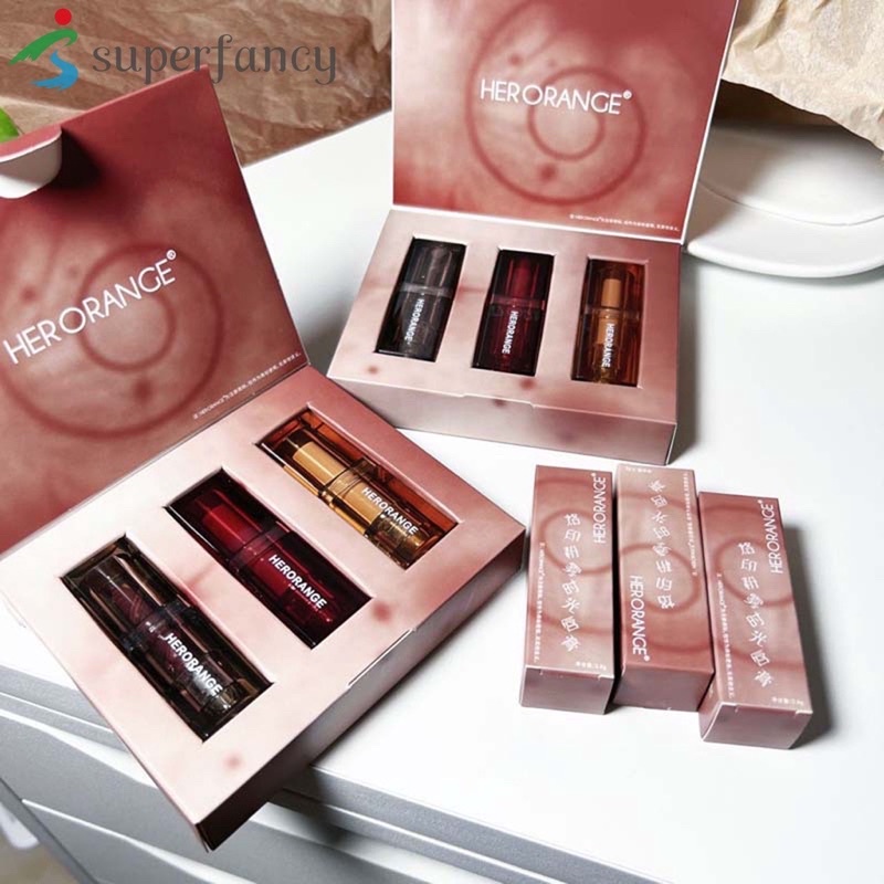 Sét 3 Son Mẫu Mới Herorange  Son Bóng Dưỡng Ẩm Lâu Trôi