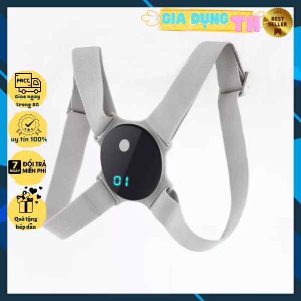 Đai Chống Gù Lưng Có Đèn LED Cảm Ứng Tự Động Báo Khi Ngồi Sai Tư Thế - - FREE SIZE Dùng Được cho nam, nữ và cả trẻ em