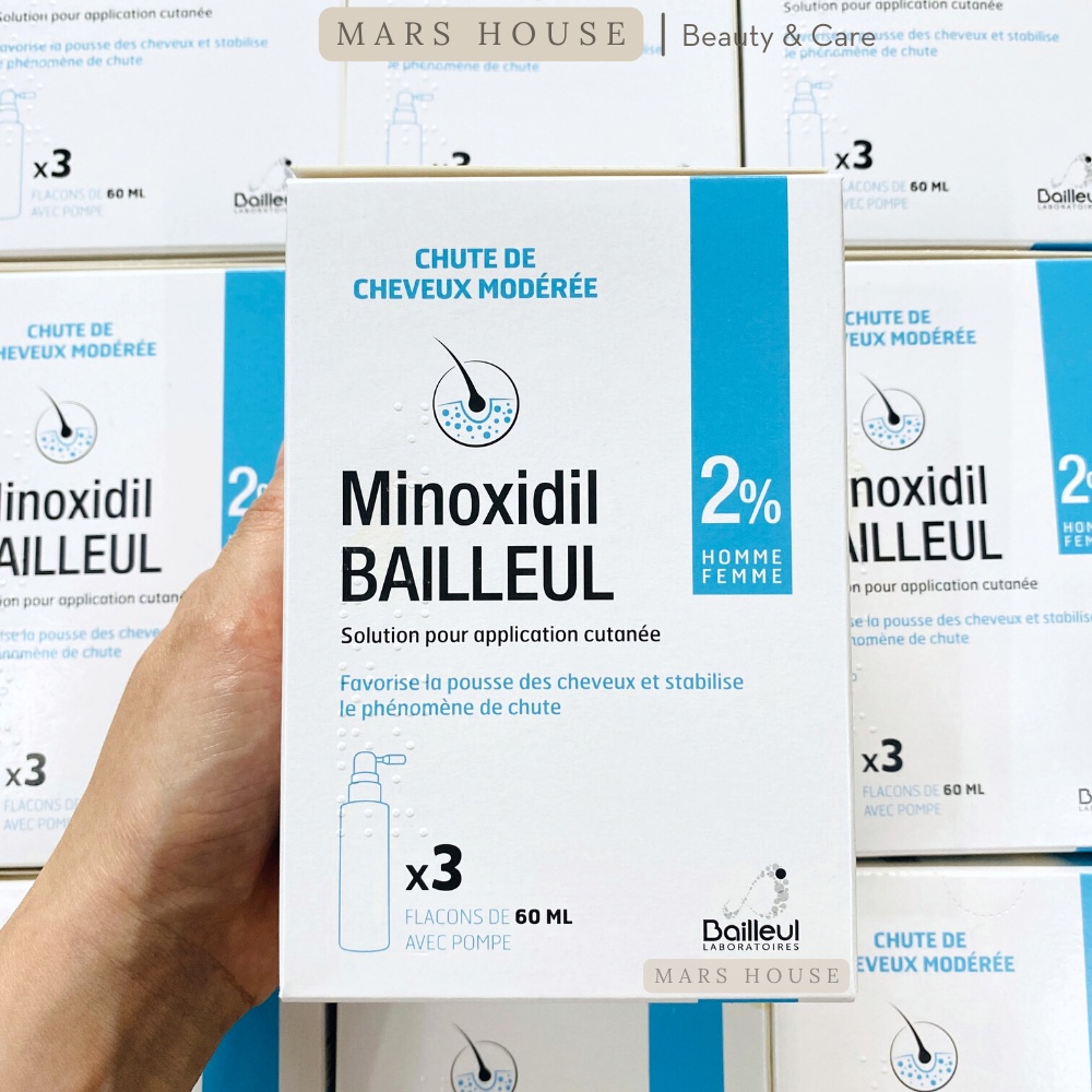 Xịt Mọc Tóc, Giảm Rụng Tóc Minoxidil Bailleul  Hàng Pháp