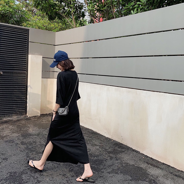 IELGY  IELGY  Đầm Dài Qua Gối Tay Ngắn plus size Cho Nữ