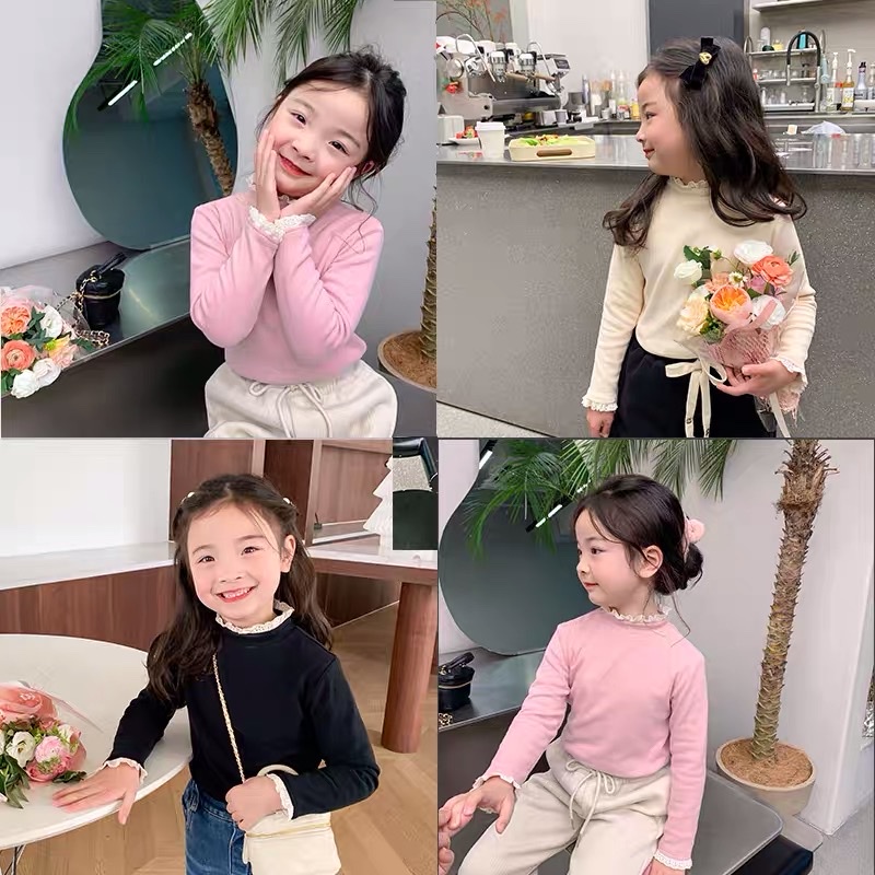 Áo giữ nhiệt cho bé gái , áo dài tay trẻ em Thanh Hằng Baby 9 - 21 Kg