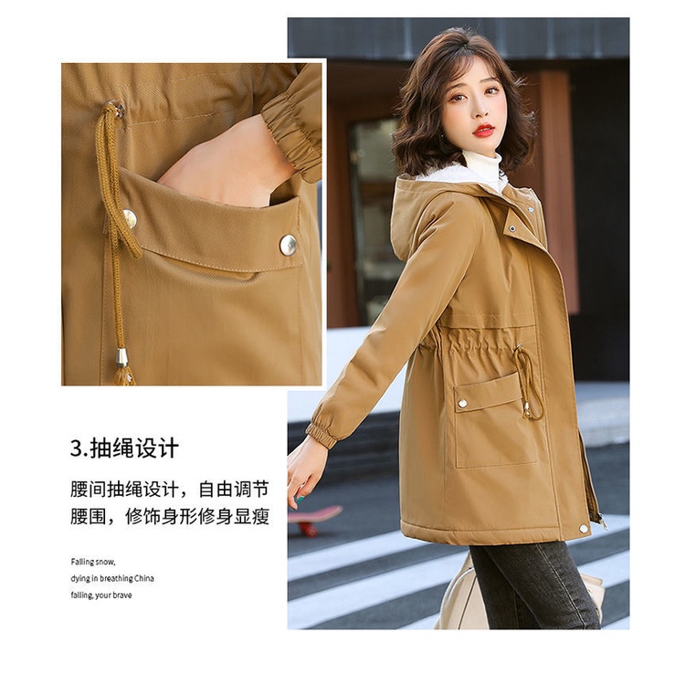 Áo Khoác Gió Dáng Dài Thiết Kế Mới Dày Dặn Thời Trang Mùa Đông