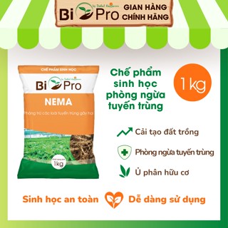 Vi sinh phòng trừ tuyến trùng, u sưng, nốt sần rễ 1kg BIO NEMA cải tạo đất trồng cây, rau, hoa, ủ phân hữu cơ sinh học
