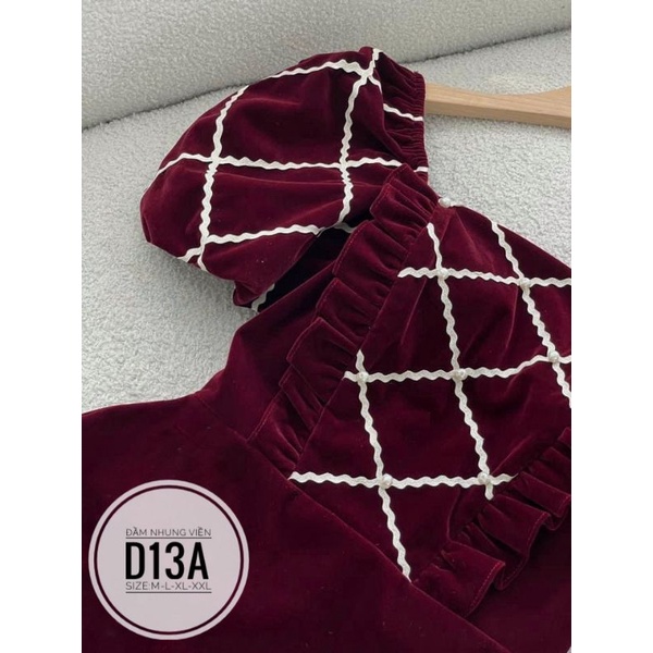 Đầm Nhung Viền Big Size
