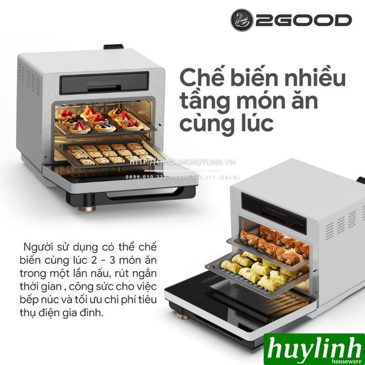 Nồi chiên không dầu hấp hơi nước siêu nhiệt 2Good S100 - 20 lít - 1800W