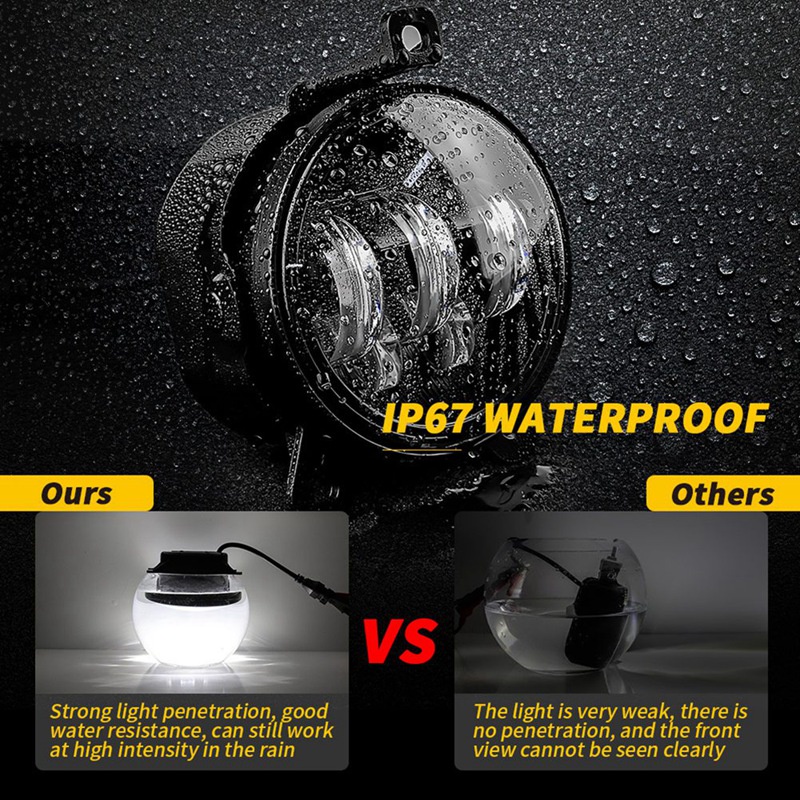 Cặp Đèn Pha LED Sương Mù Hình Tròn 3.5 Inch Cho Xe Hơi Lada