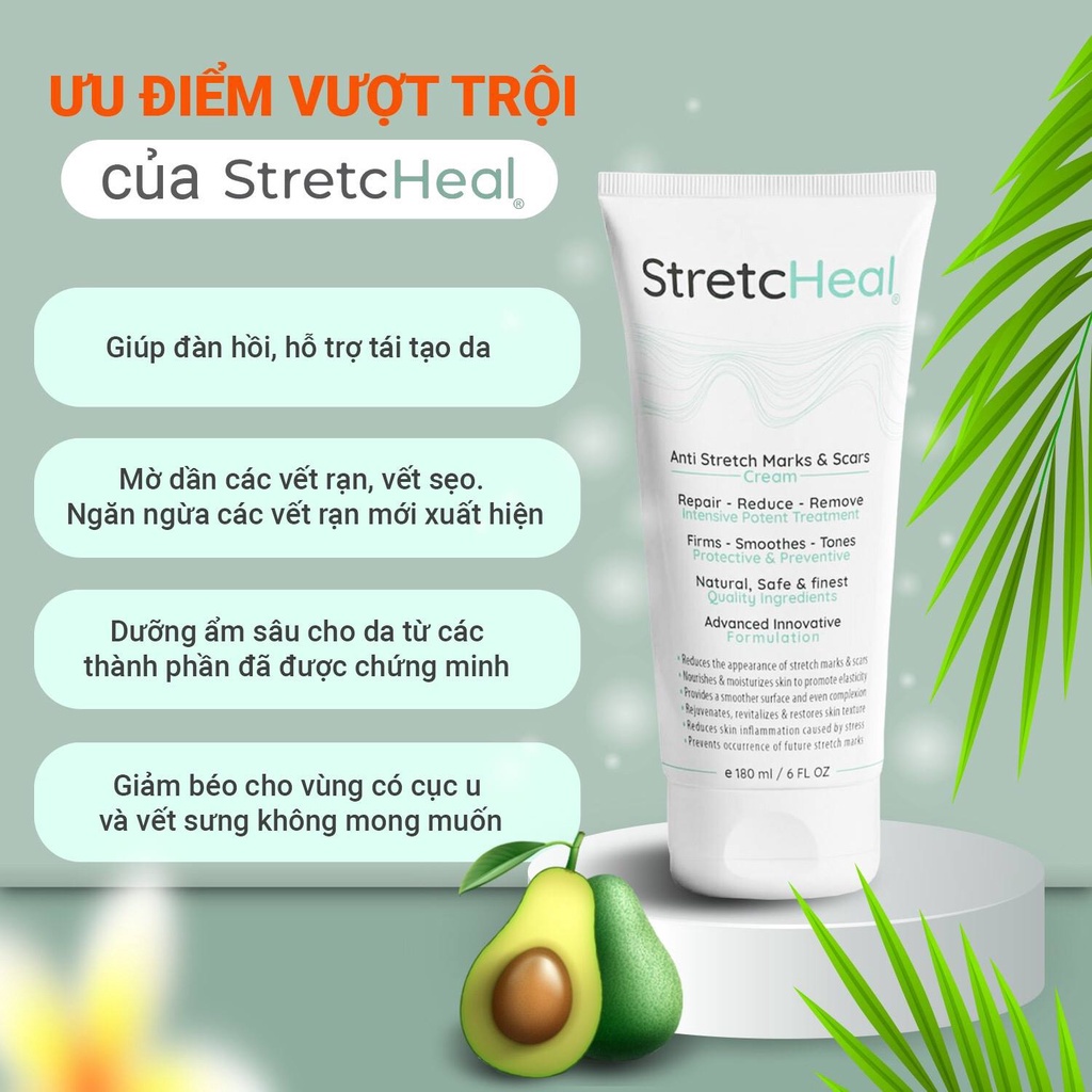 Kem chống rạn da StretcHeal chính hãng Made in USA 180ml