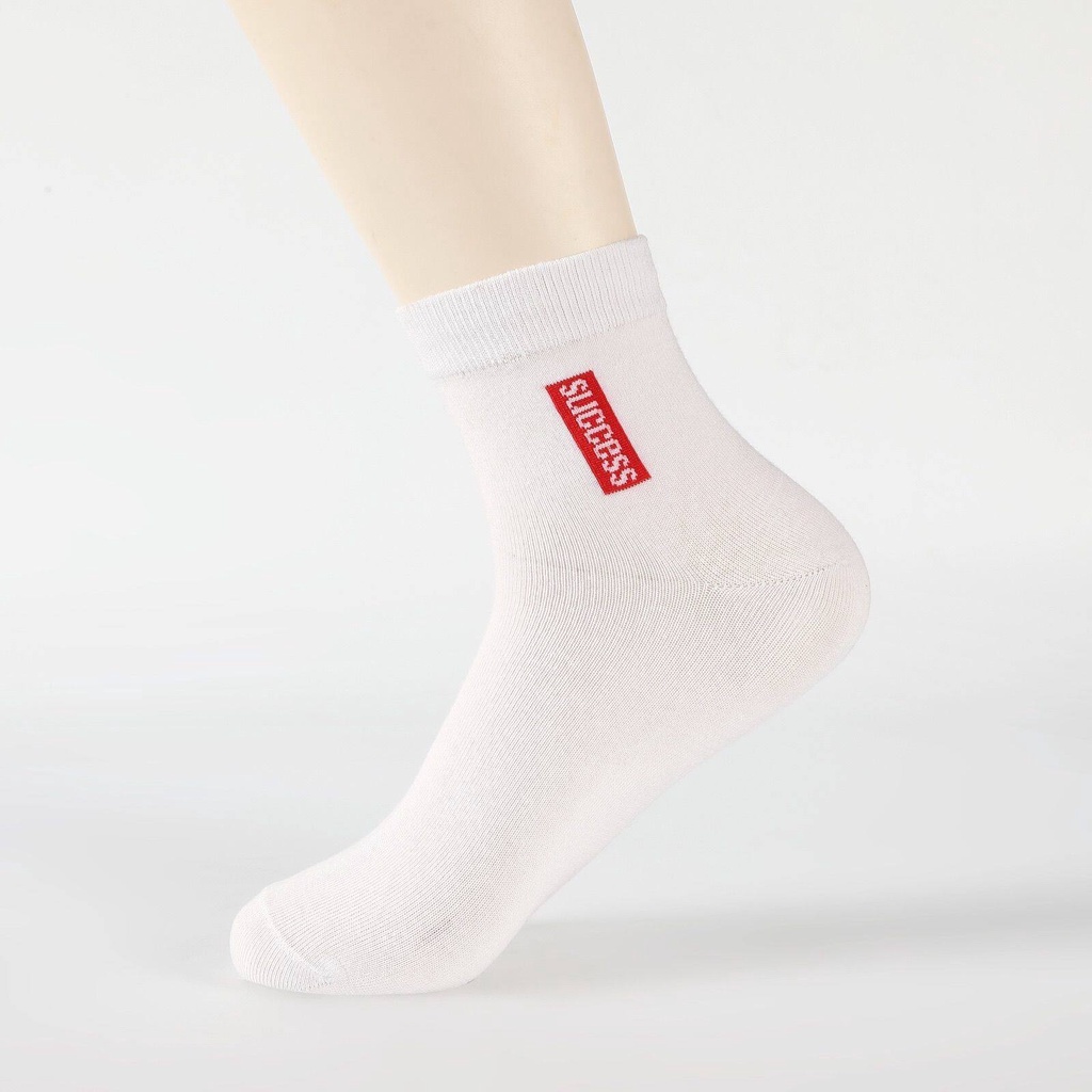 Set 6 Đôi Tất Thể Thao 100% cotton Thấm Hút Mồ Hôi Thời Trang Cho Nam