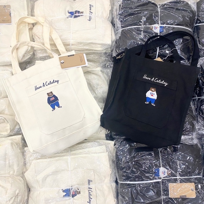 Túi Tote WHO.A.U Bag California Have a caliday mẫu mới đi chơi du lịch