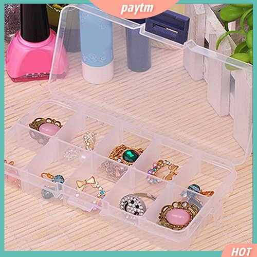 {PTM} Hộp Nhựa Đựng Trang Sức 10 / 15 / 24 Ngăn Tiện Dụng