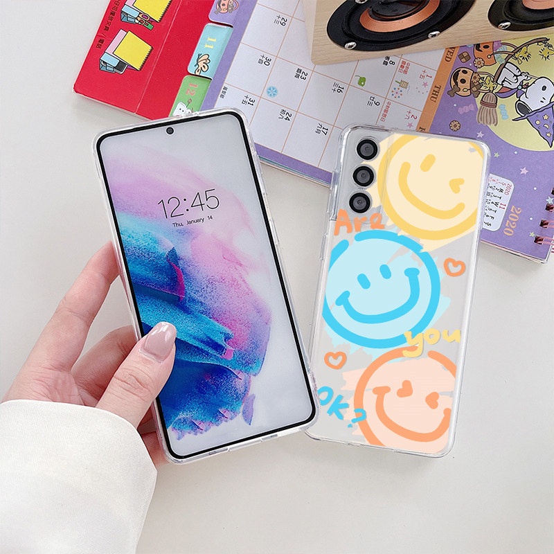 Ôp Điện Thoại Dẻo Hình Mặt Cười Cho samsung s20 s23 fe s21 fe a34 a54 s23 s20 s21 s22 plus s22 ultra note 8 9 10 plus 20 ultra 5g Ốp