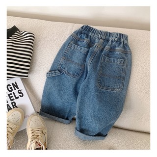 Quần Jean Trơn Dáng Baggy Form Rộng Chất Jean Mềm Cho Bé Trai QJ2201