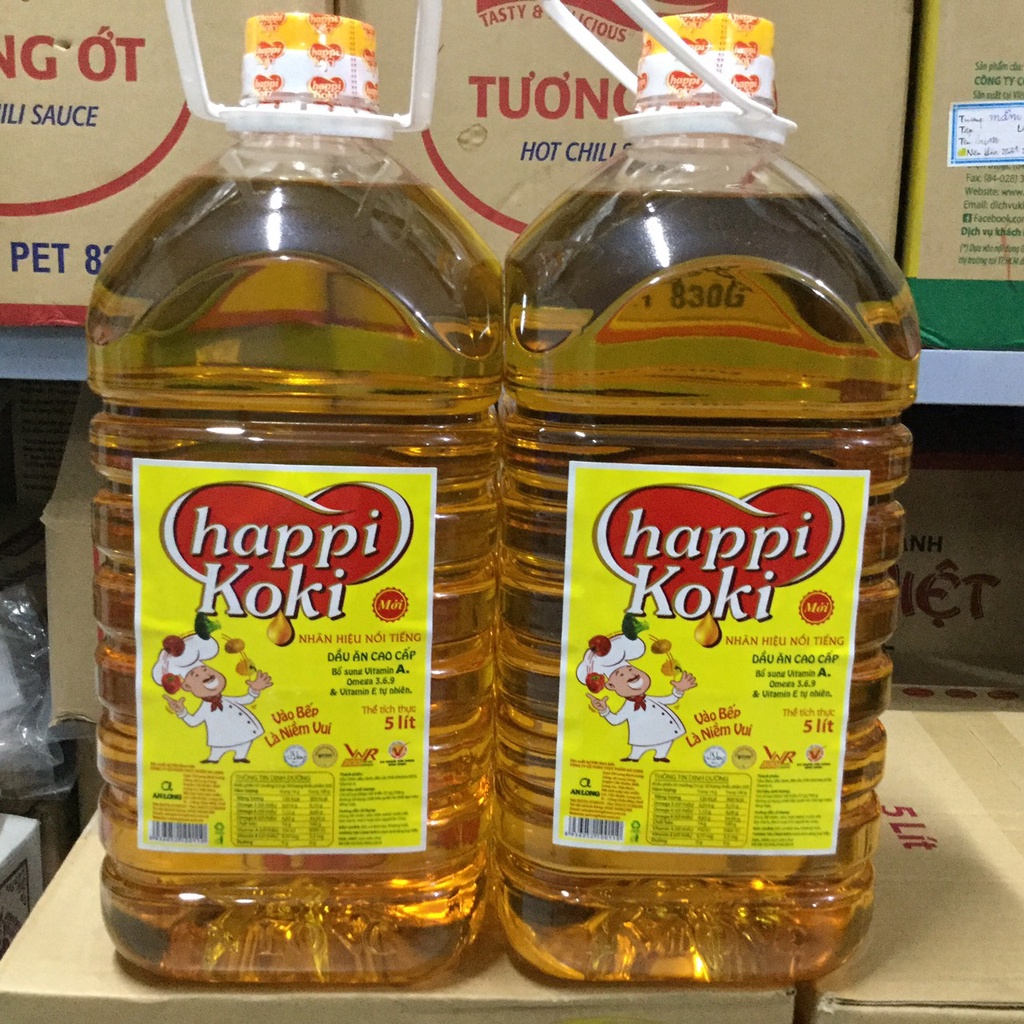 Dầu Ăn Cao Cấp Happi Koki can 5 lit '' chỉ ship TP HCM ''