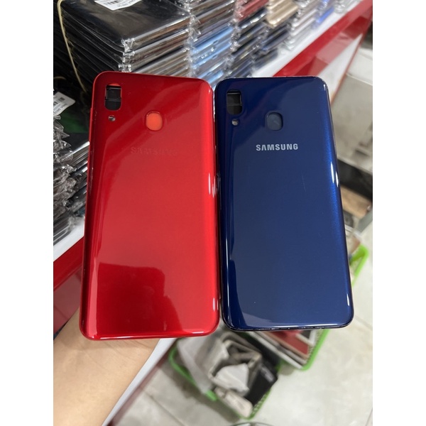 Bộ vỏ full Samsung A20/ Vỏ khung sườn + Khay sim + Kính camera Samsung