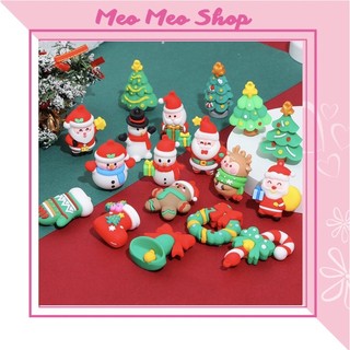 Móc khoá noel, sticker 3D ông già noel, charm noel xinh