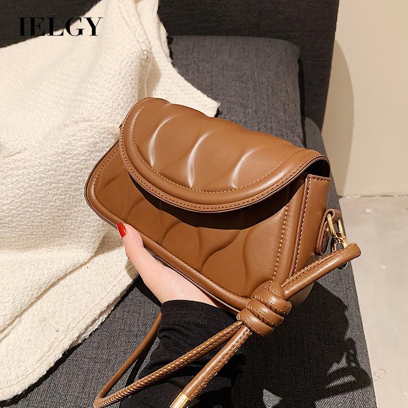 Túi Đeo Chéo Hình Vuông Cỡ Nhỏ Màu Đen Phong Cách Cổ Điển Thời Trang Cho Nữ