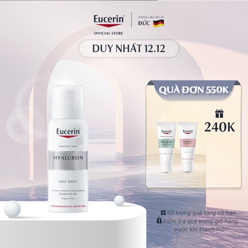 Xịt dưỡng ẩm & giảm nếp nhăn Eucerin Hyaluron Mist Spray 50ml