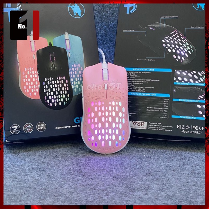 Chuột Máy Tính Gaming Bosston GM109 Led Rgb Chuột Vi Tính Laptop Pc Chơi Game Có Dây Siêu Nhạy