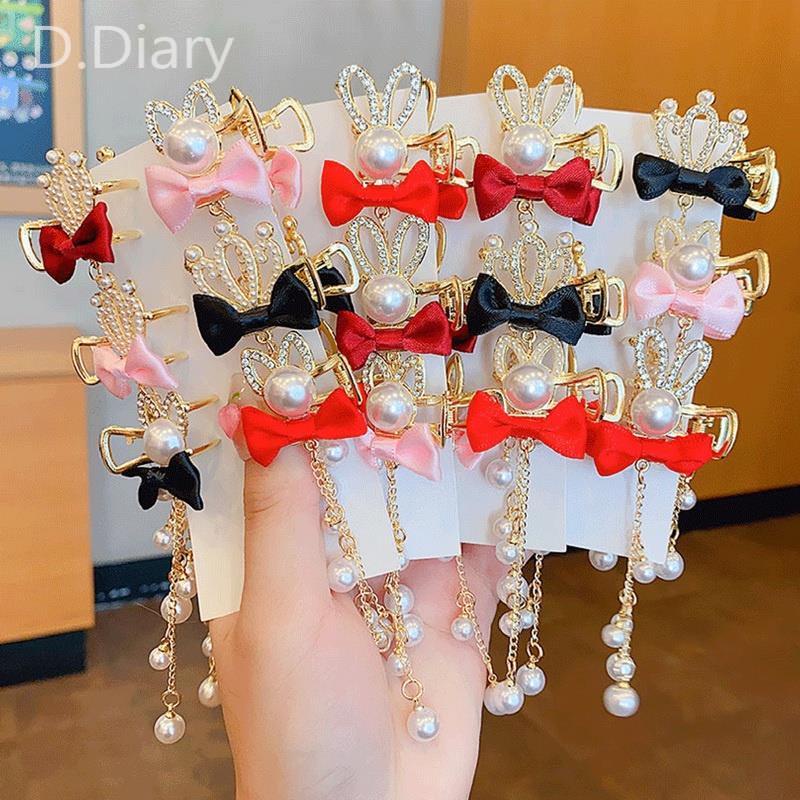 Kẹp Tóc Tua Rua Hình Tai Thỏ Đáng Yêu Cho Bé Gái