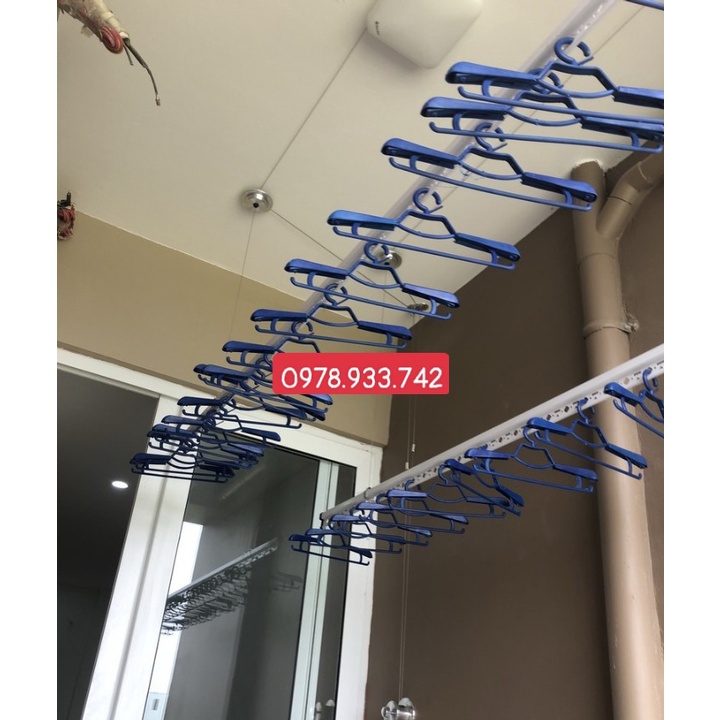 Móc phơi chống bay Hòa Phát cao cấp, móc quần áo nhựa dẻo dai, chống bay/nhăn quần áo dùng kèm với giàn phơi thô