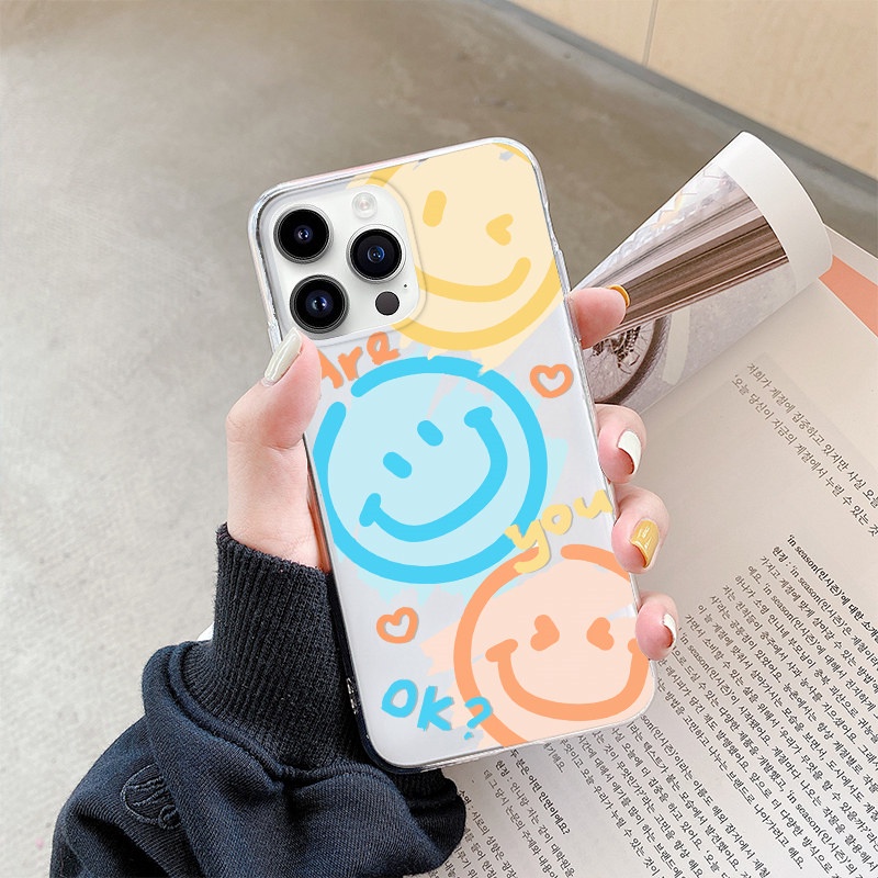 Ôp Điện Thoại Dẻo Hình Mặt Cười Cho samsung s20 s23 fe s21 fe a34 a54 s23 s20 s21 s22 plus s22 ultra note 8 9 10 plus 20 ultra 5g Ốp