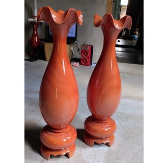 đôi bình gỗ mít cao 41cm x 12cm