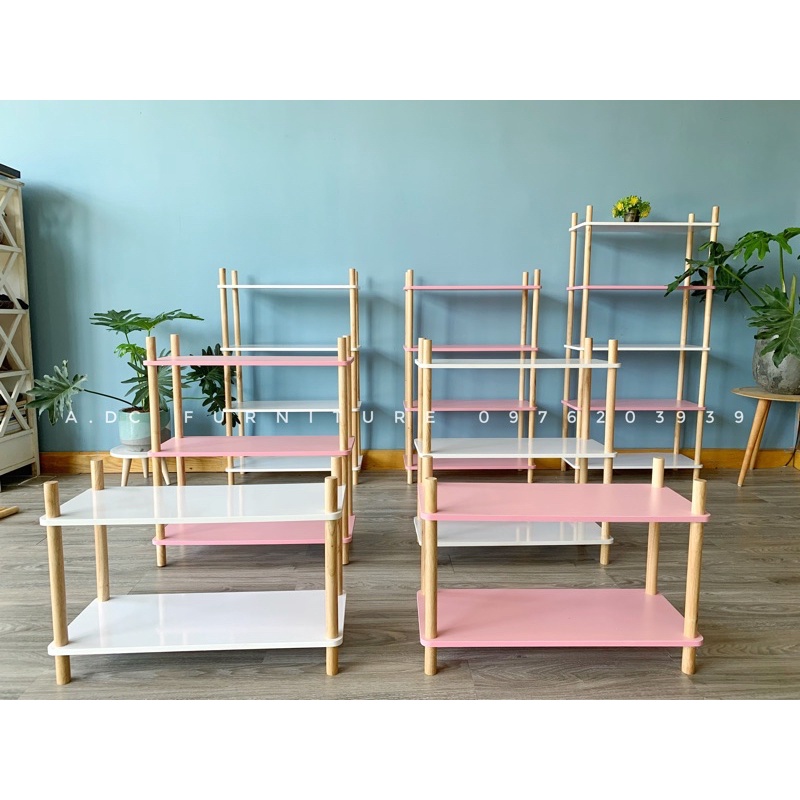 Kệ Gỗ Decor 2-3-4 Tầng Phong Cách Châu Âu Kệ Trang Trí Kệ Mỹ Phẩm Kệ Sách